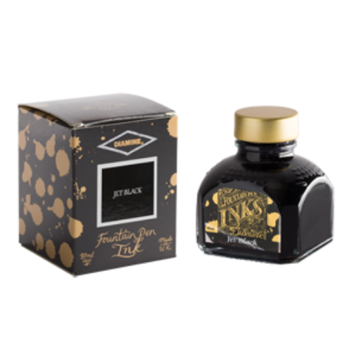 Imagine Calimara cu cerneala 80ml  Diamine Jet Black